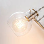 Applique da parete per mobiletto da bagno a 2/3 luci con paralume in vetro