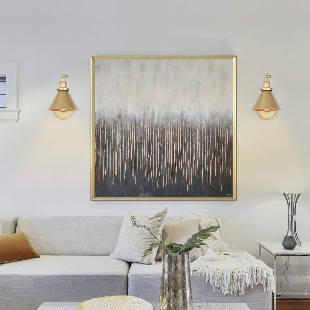 Set di 2 applique da parete moderne con braccio oscillante, regolabili e cablate