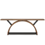 Tavolino da divano a 2 ripiani, stretto e lungo, con struttura semicircolare per ingresso, tavolini decorativi grigi per corridoio