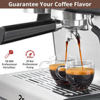 Macchina per caffè espresso automatica da 20 bar con montalatte per baristi domestici