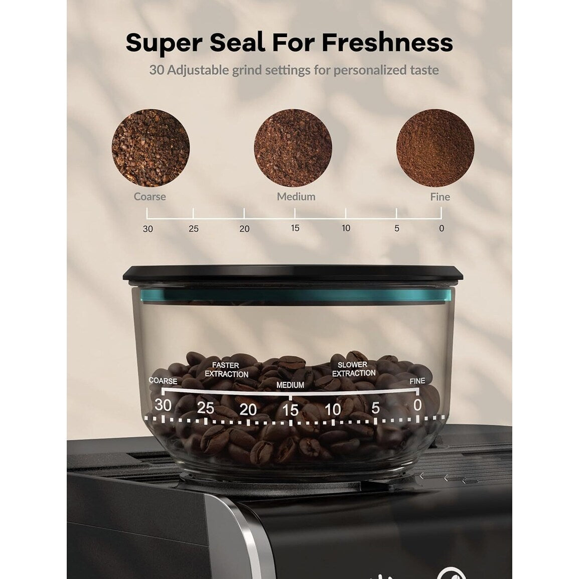 Macchina per caffè espresso semiautomatica da 20 bar con macinacaffè e montalatte