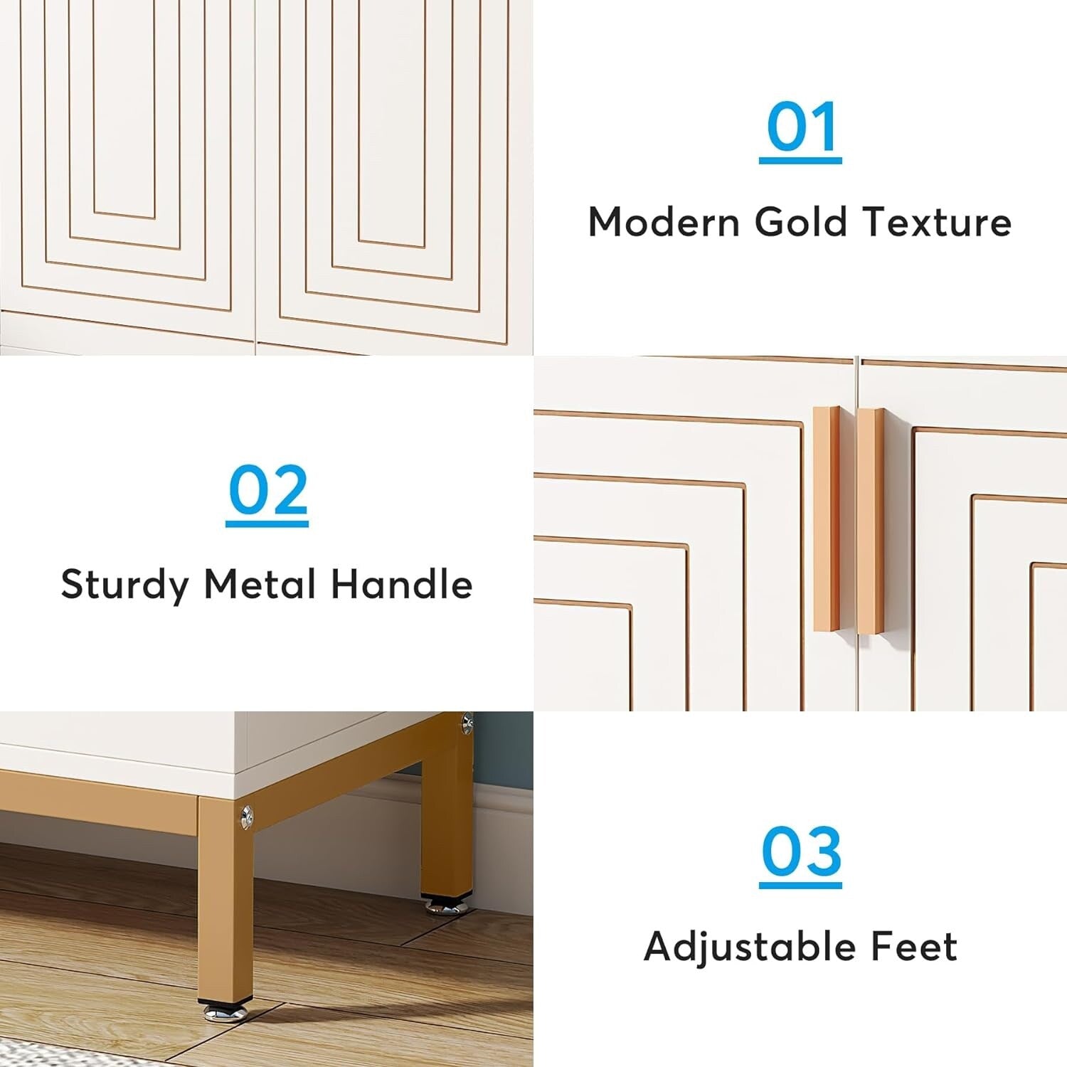 Mobiletto portascarpe moderno con ante per 20 paia di scarpe, portascarpe indipendente a 6 ripiani per ingresso