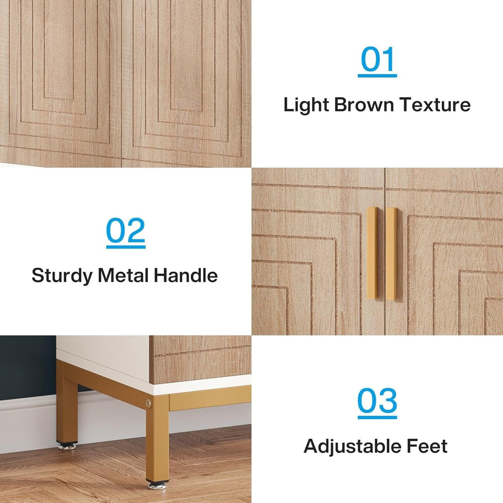 Mobiletto portascarpe moderno con ante per 20 paia di scarpe, portascarpe indipendente a 6 ripiani per ingresso