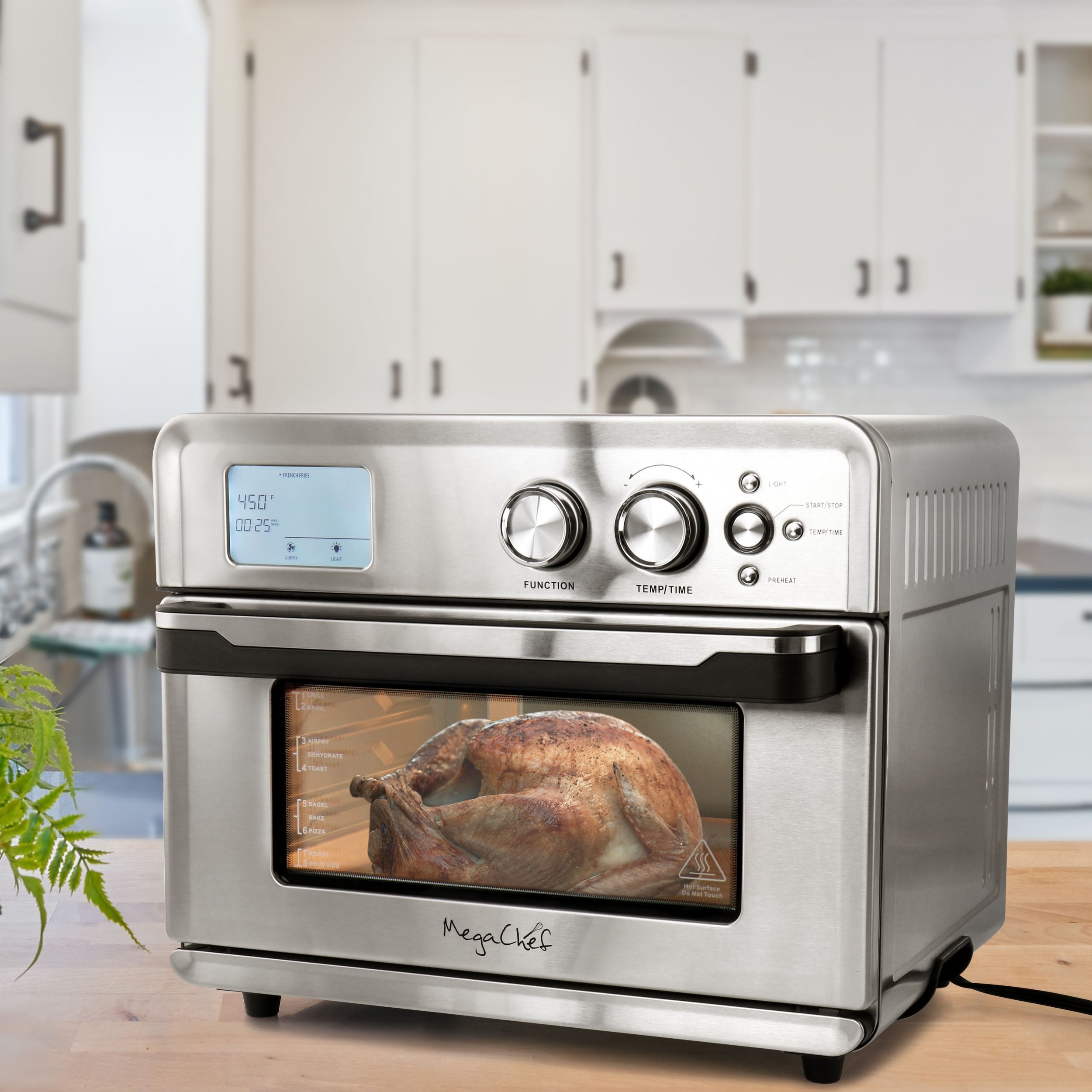 Forno tostapane multifunzione con friggitrice ad aria preimpostata da 21