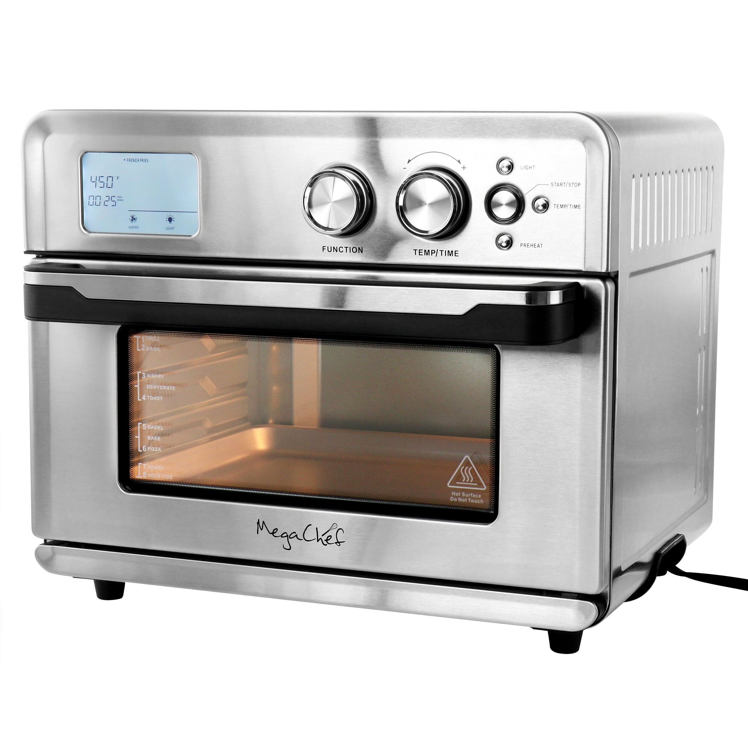 Forno tostapane multifunzione con friggitrice ad aria preimpostata da 21