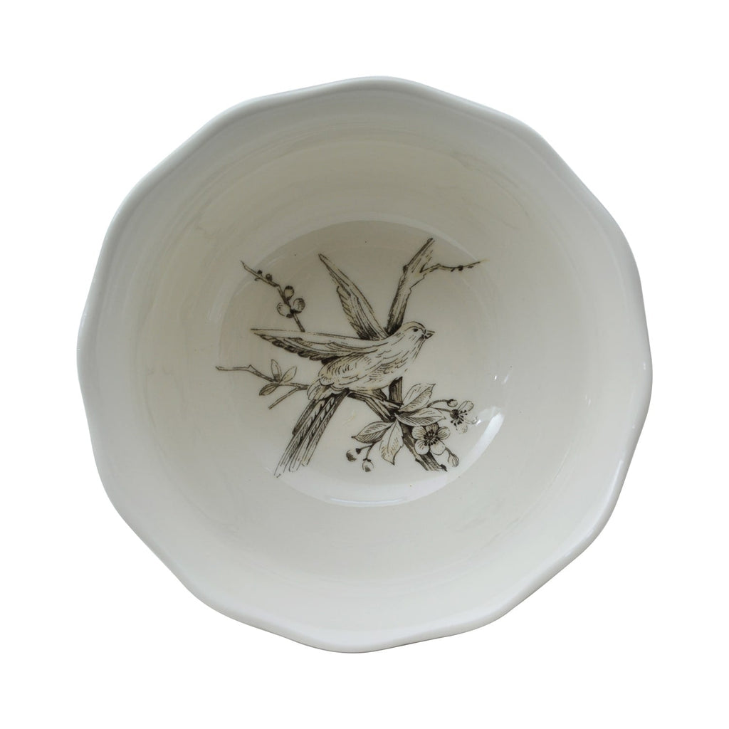 222 Fifth Adelaide Set di stoviglie in porcellana da 16 pezzi con piatti rotondi, ciotole e tazze, bianco antico