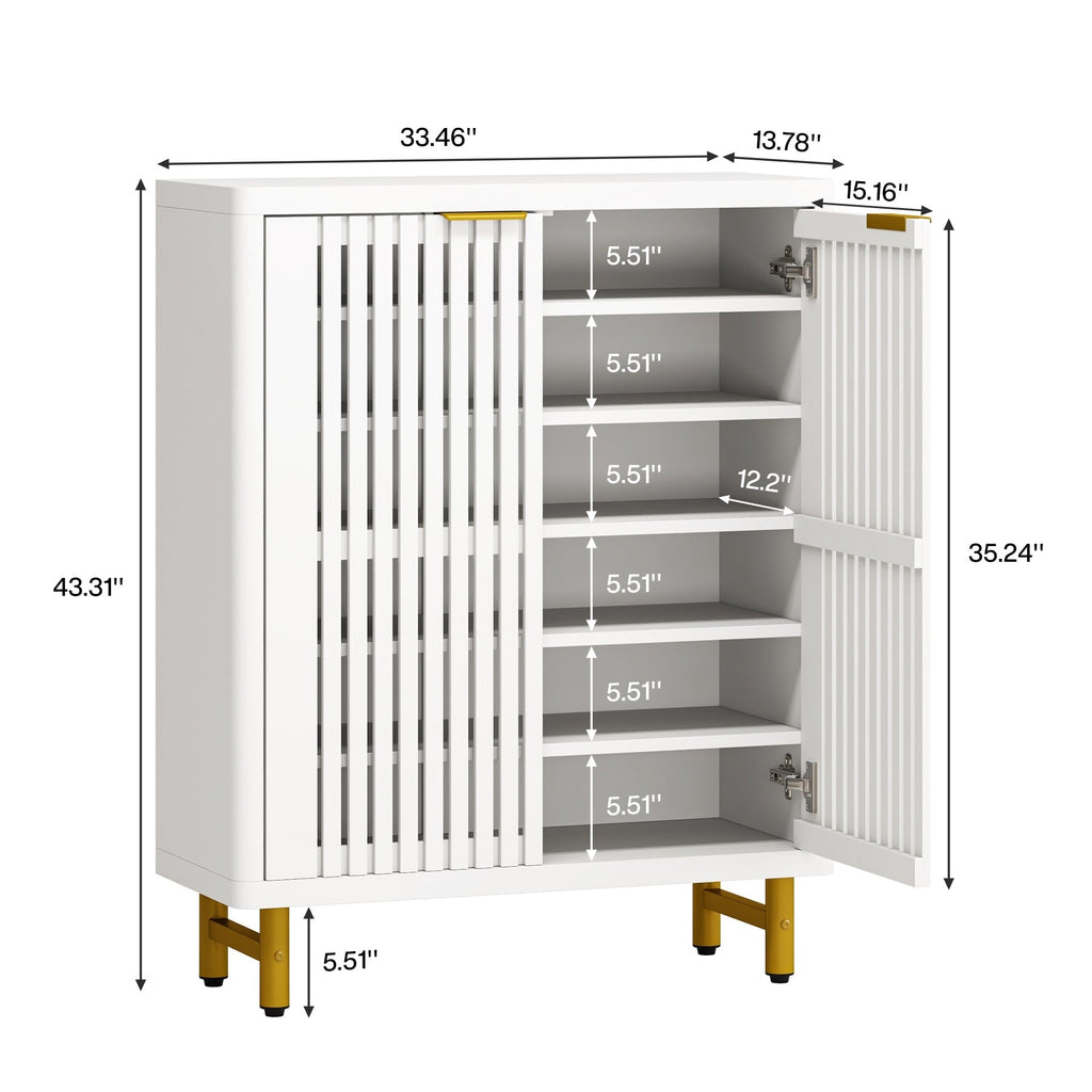 Mobiletto portascarpe con anta per ingresso e soggiorno, per 24 paia di scarpe