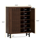 Mobiletto portascarpe con anta per ingresso e soggiorno, per 24 paia di scarpe