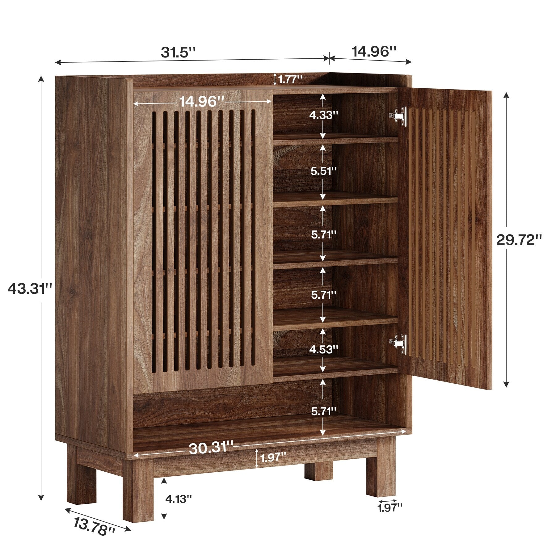 Mobiletto portascarpe con anta per ingresso e soggiorno, per 24 paia di scarpe