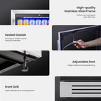 Frigorifero per bevande da 24 pollici, frigorifero per bevande da 140 lattine per bevande gassate, vino e bevande analcoliche - 24 pollici