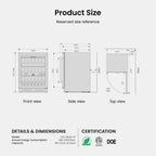 Frigorifero per bevande da 24 pollici, frigorifero per bevande da 140 lattine per bevande gassate, vino e bevande analcoliche - 24 pollici
