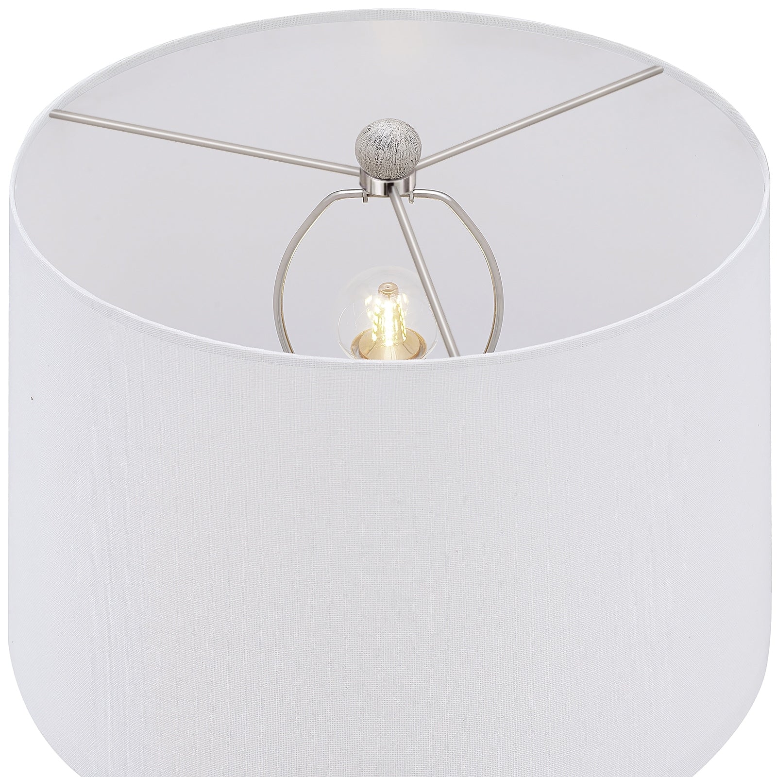 Lampada da tavolo in stile fattoria beige/oro lavato da 24,5 pollici con paralume in lino bianco (set di 2) - 24,5 H