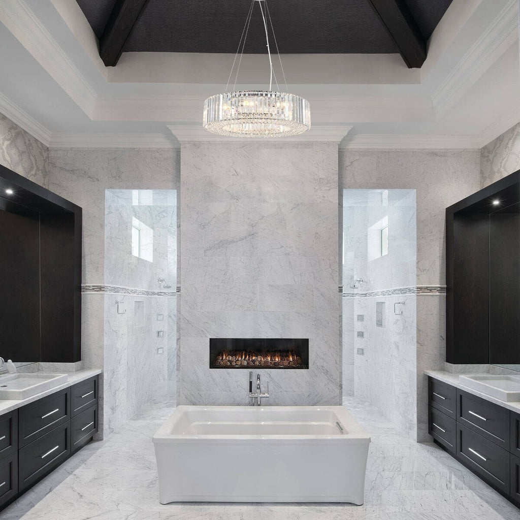 Lampadario da fattoria a 8 luci da 24,8 pollici, lampadario di cristallo, lampadario a tamburo per sala da pranzo, soggiorno, camera da letto, cucina