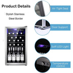 Frigorifero per vino/bevande da 26 bottiglie, mini frigorifero - 17,52*19,29*31,18 pollici