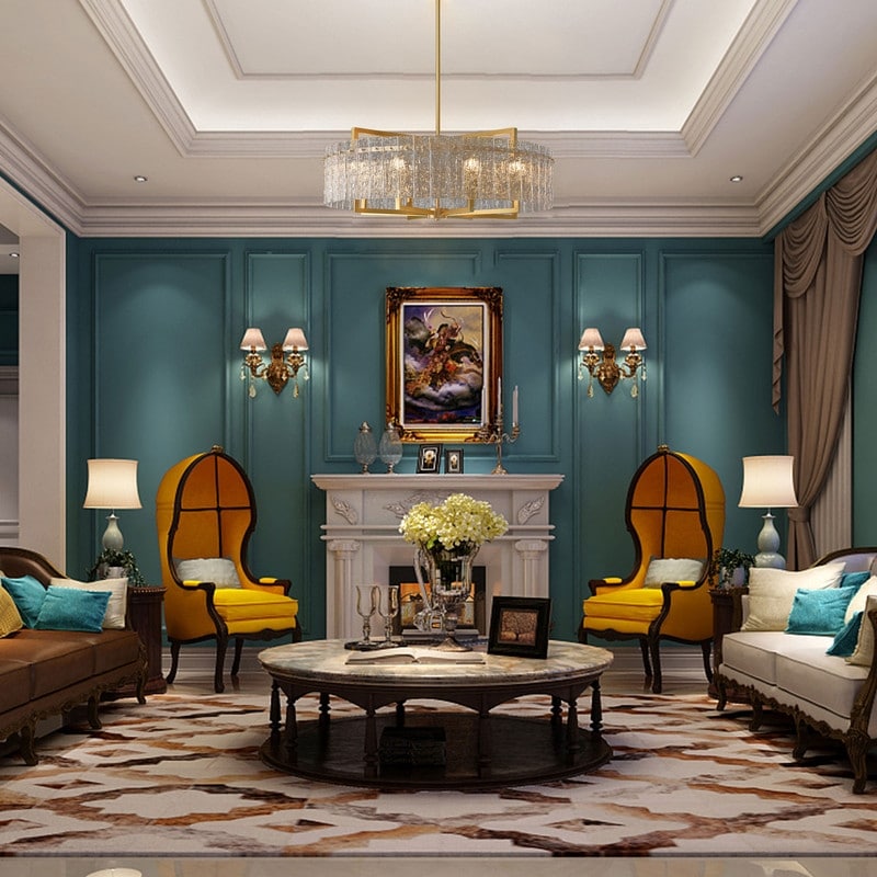 Lampadario moderno in cristallo dorato da 26 pollici, 6 luci, dimmerabile, per isola cucina con vetro smerigliato per sala da pranzo