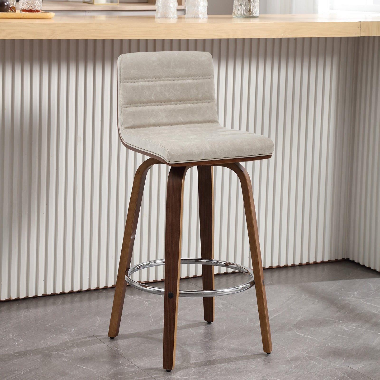 26/29 Sgabelli da bar/bancone girevoli in similpelle, set da 2/3