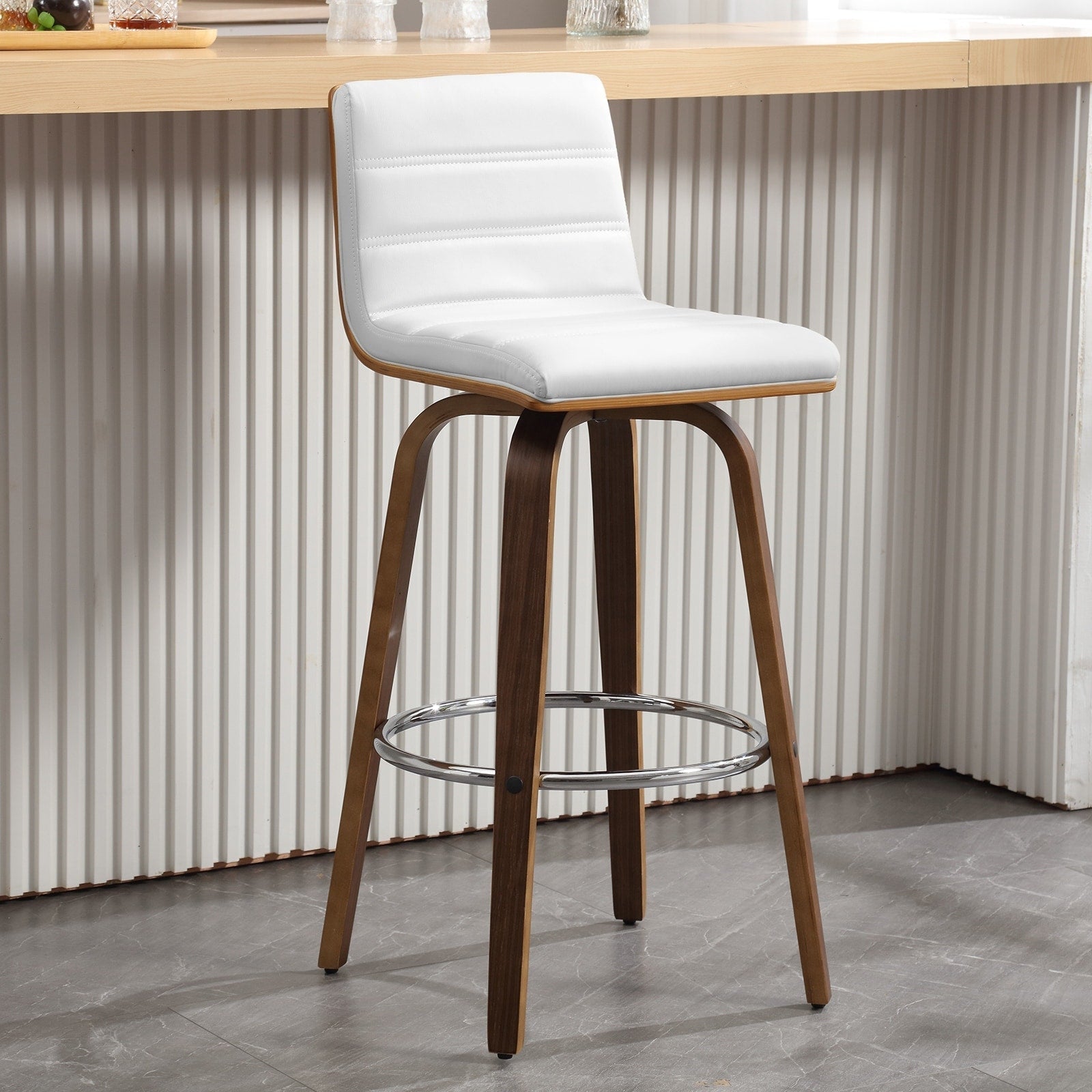 26/29 Sgabelli da bar/bancone girevoli in similpelle, set da 2/3