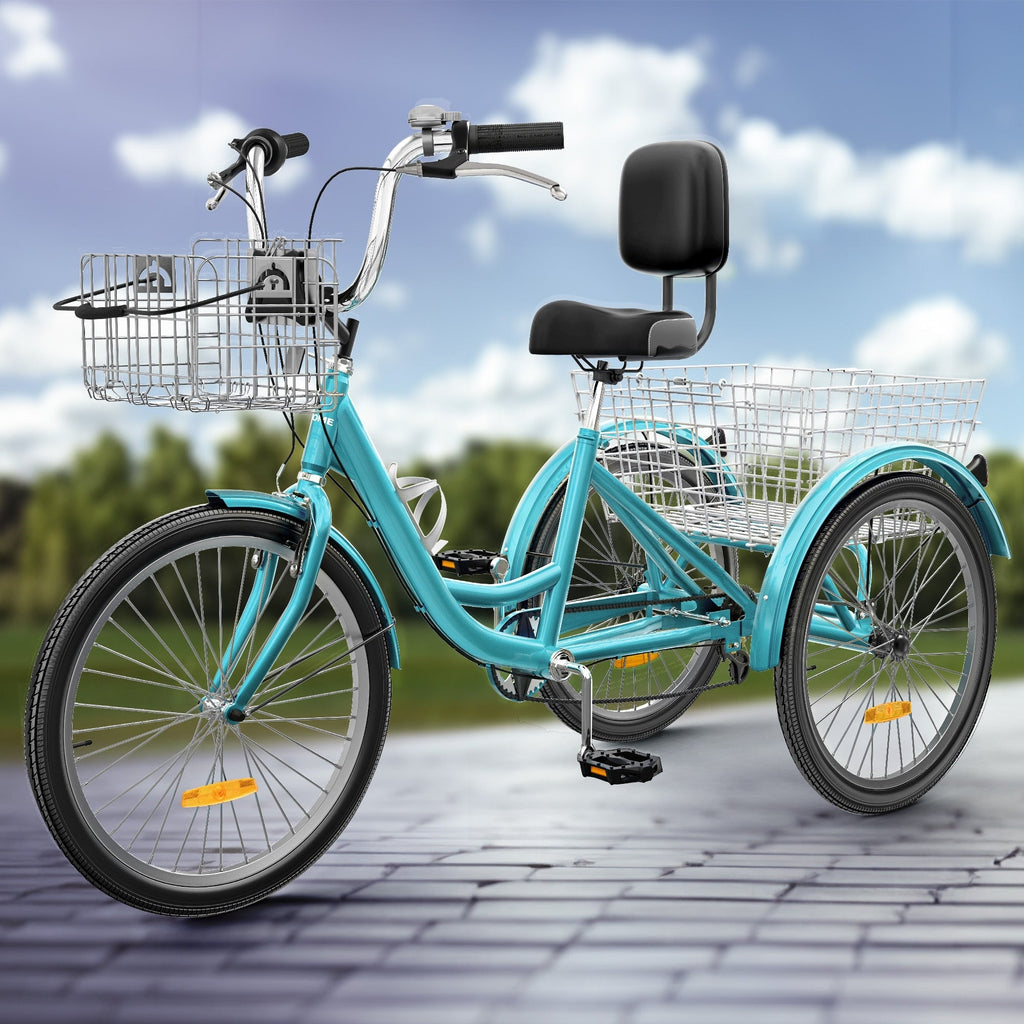 26 Tricicli per adulti a 3 ruote, bici a 7 velocità