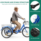 26 Tricicli per adulti a 3 ruote, bici a 7 velocità