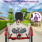 26 tricicli blu per adulti a 3 ruote con cestini rimovibili