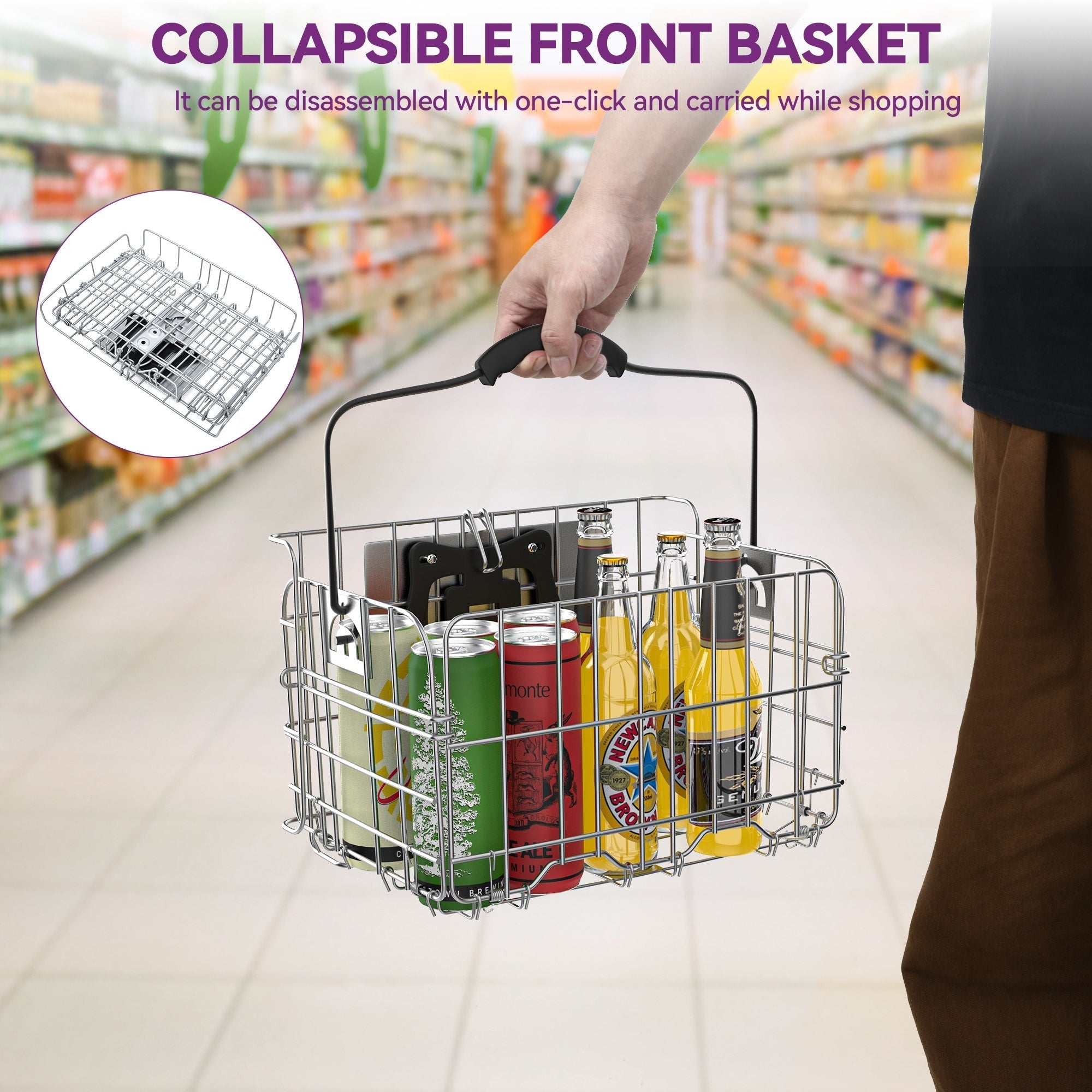 26 tricicli blu per adulti a 3 ruote con cestini rimovibili