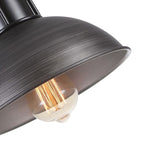 Lampada a sospensione a cupola industriale a 3 luci, in metallo, lineare, per isola da cucina, finitura in bronzo oliato