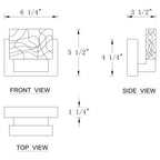 Lampada da toeletta a LED integrata in acciaio inossidabile 3000K Cattleya con paralumi in vetro artistico - Cromata