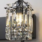 Applique da parete in cristallo per specchio da bagno moderno e glamour a 3 luci