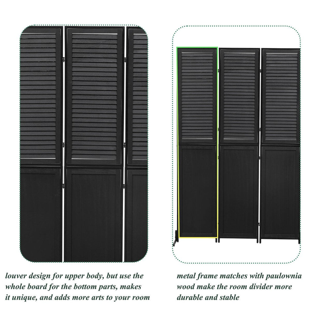 Divisori per ambienti a 3 pannelli e schermo pieghevole per la privacy, divisori per ambienti in legno naturale da 6 piedi per la separazione degli ambienti