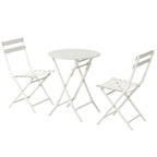 Set da bistrot da patio minimalista da 3 pezzi con tavolo rotondo pieghevole e sedie - 3-Piece-Patio-Bistro-Set