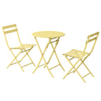 Set da bistrot da patio minimalista da 3 pezzi con tavolo rotondo pieghevole e sedie - 3-Piece-Patio-Bistro-Set