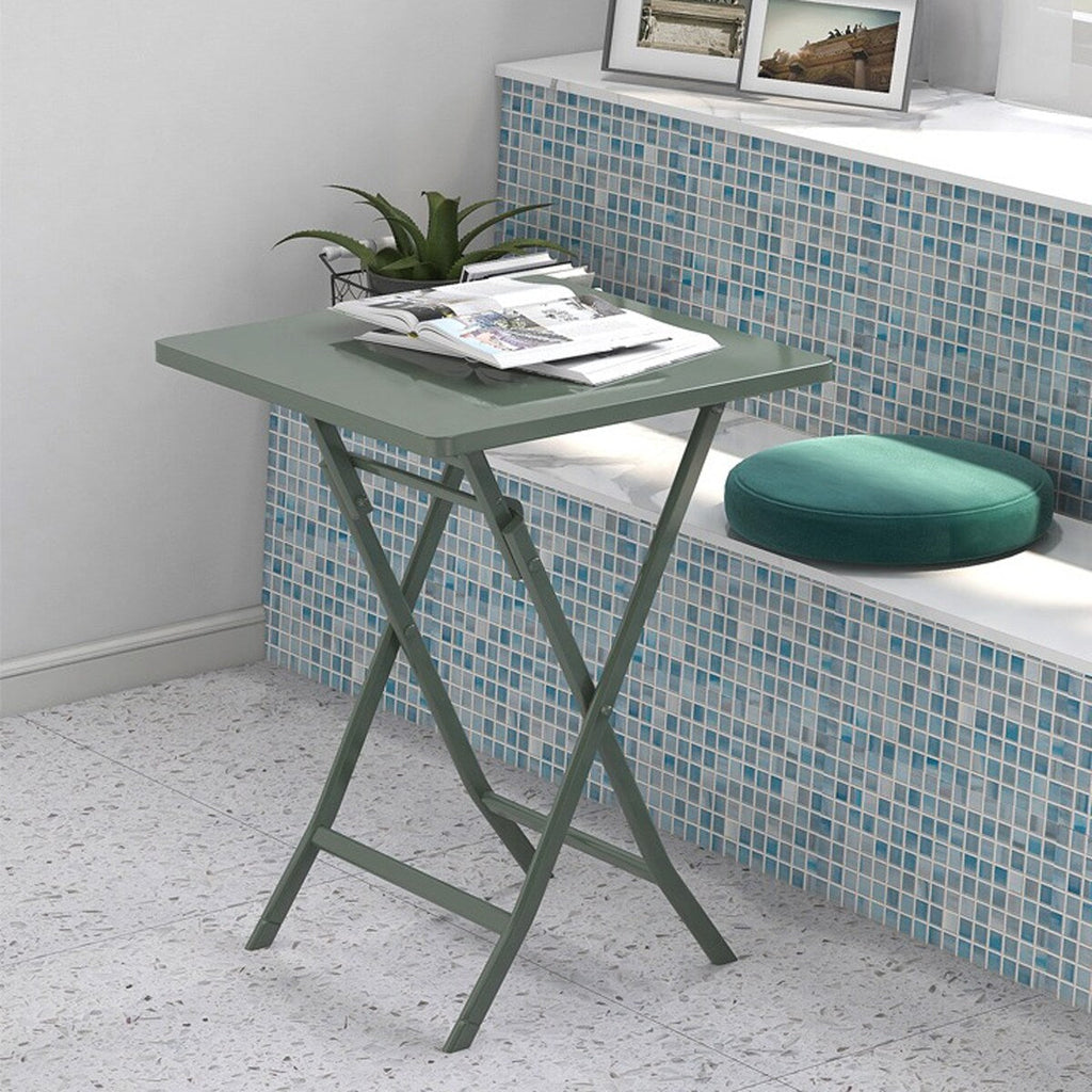 Set da bistrot minimalista da patio, 3 pezzi, tavolo quadrato pieghevole e sedie - 3 pezzi