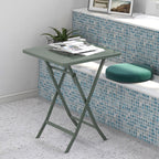 Set da bistrot minimalista da patio, 3 pezzi, tavolo quadrato pieghevole e sedie - 3 pezzi