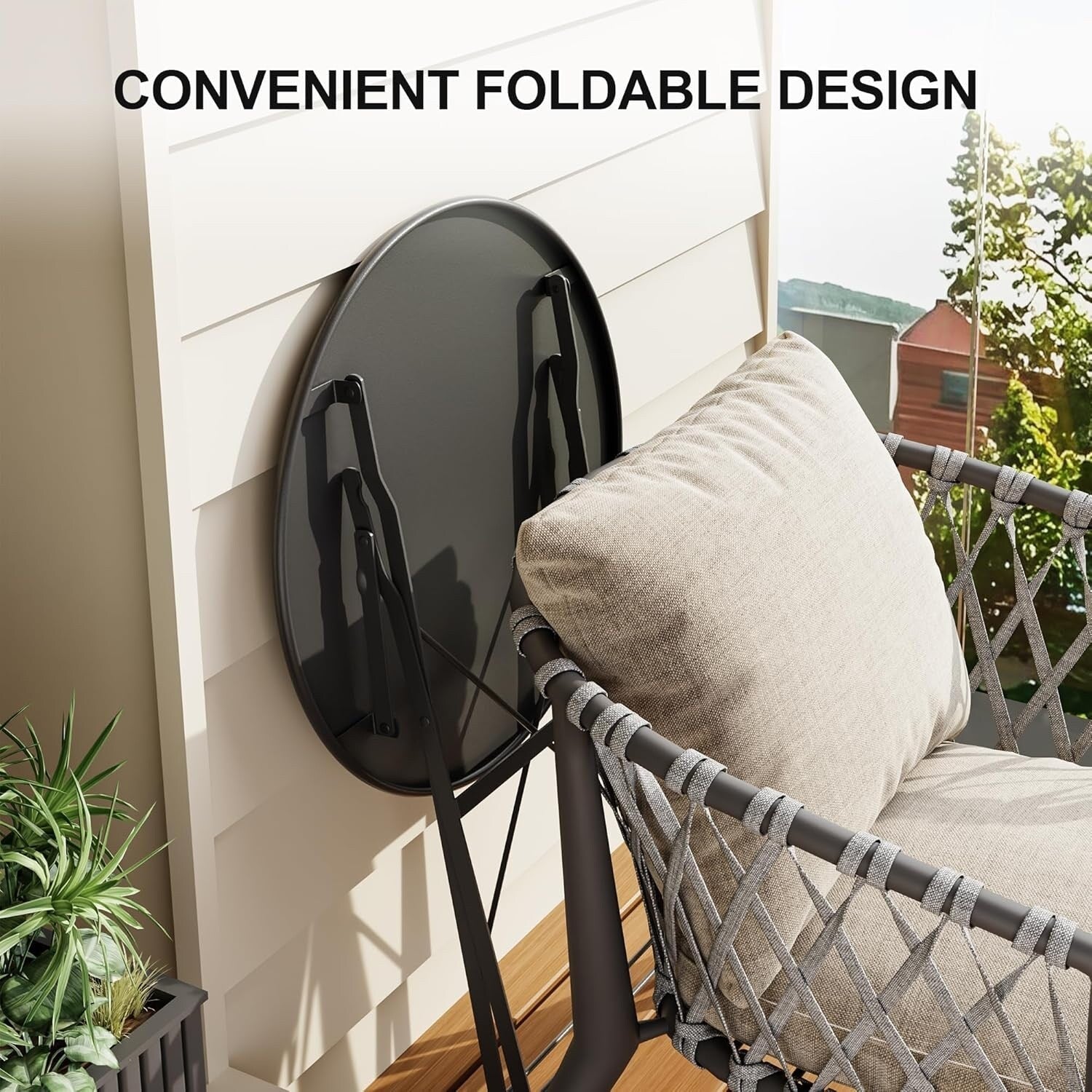 Set da bistrot da giardino da 3 pezzi