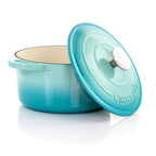 Forno olandese in ghisa smaltata da 3 litri in verde acqua artico