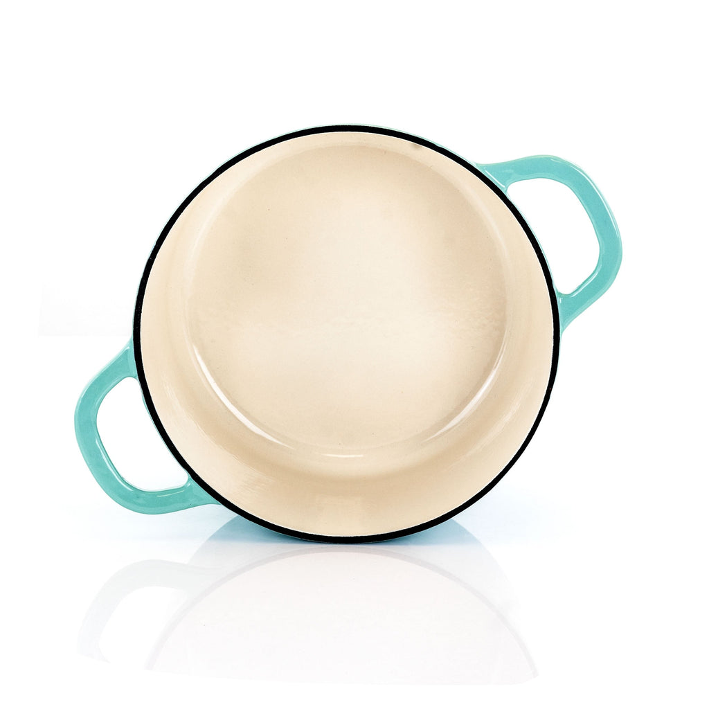 Forno olandese in ghisa smaltata da 3 litri in verde acqua artico