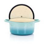 Forno olandese in ghisa smaltata da 3 litri in verde acqua artico