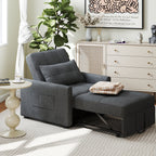 Divano letto regolabile 3 in 1, divano con poltrona estraibile, letto pieghevole convertibile per soggiorno