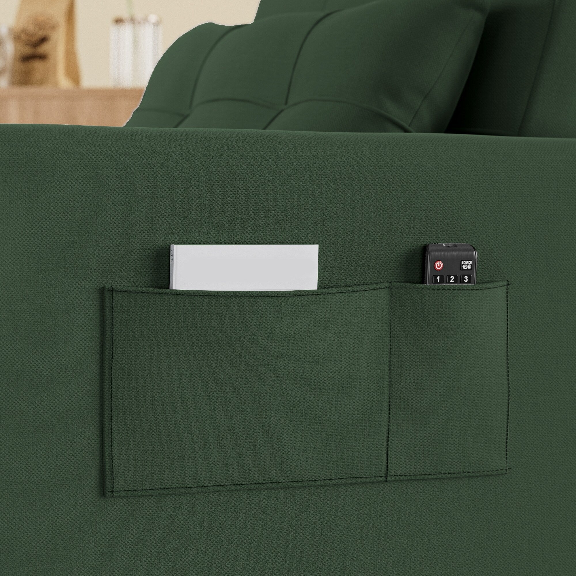 Divano letto regolabile 3 in 1, divano con poltrona estraibile, letto pieghevole convertibile per soggiorno