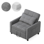 Divano letto regolabile 3 in 1, divano con poltrona estraibile, letto pieghevole convertibile per soggiorno