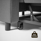 Divano letto regolabile 3 in 1, divano con poltrona estraibile, letto pieghevole convertibile per soggiorno