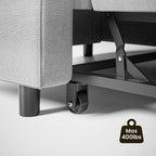 Divano letto regolabile 3 in 1, divano con poltrona estraibile, letto pieghevole convertibile per soggiorno