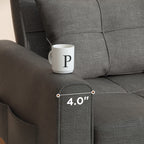 Divano letto regolabile 3 in 1, divano con poltrona estraibile, letto pieghevole convertibile per soggiorno