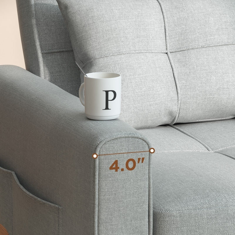 Divano letto regolabile 3 in 1, divano con poltrona estraibile, letto pieghevole convertibile per soggiorno