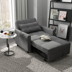 Divano letto regolabile 3 in 1, divano con poltrona estraibile, letto pieghevole convertibile per soggiorno