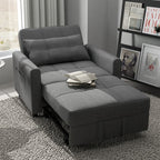 Divano letto regolabile 3 in 1, divano con poltrona estraibile, letto pieghevole convertibile per soggiorno