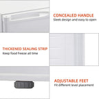 Congelatore verticale compatto da 3,0 piedi cubi con porta singola reversibile