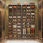 Scarpiera alta da 30 paia, scarpiera in legno bianco a 10 ripiani per armadio, ingresso - 10 ripiani