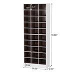 Scarpiera alta da 30 paia, scarpiera in legno bianco a 10 ripiani per armadio, ingresso - 10 ripiani