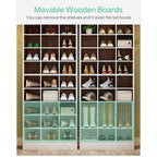 Scarpiera alta da 30 paia, scarpiera in legno bianco a 10 ripiani per armadio, ingresso - 10 ripiani